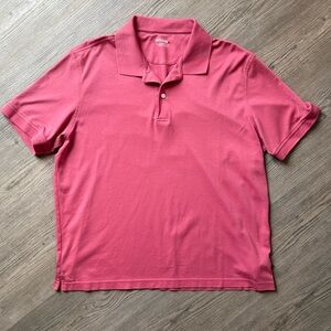 UNTUCKit Damaschino Polo Shirt XL Coral Pink Short Sleeve Cotton